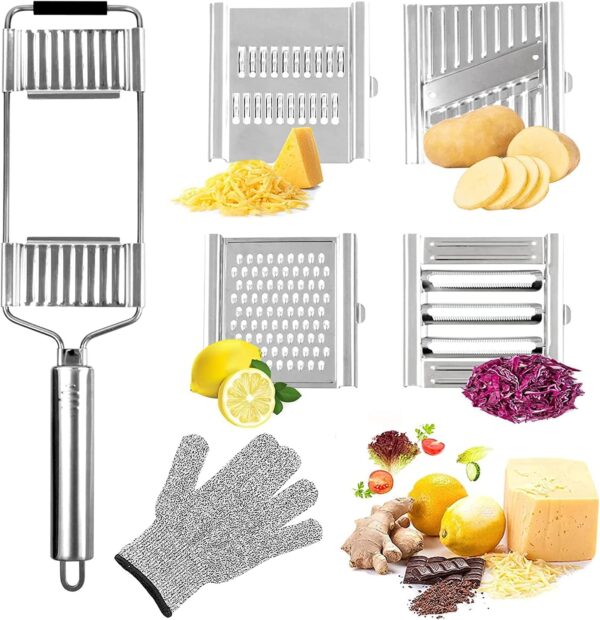 4 in 1 Vegetable Slicer Multi-Purpose Grater Cutter Peeler for Fruits Potato Peeler Carrot Grater Vegetables Kitchen Accessories