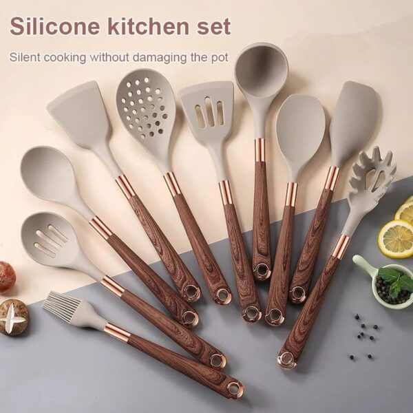 10Pcs Silicone Spoons Se